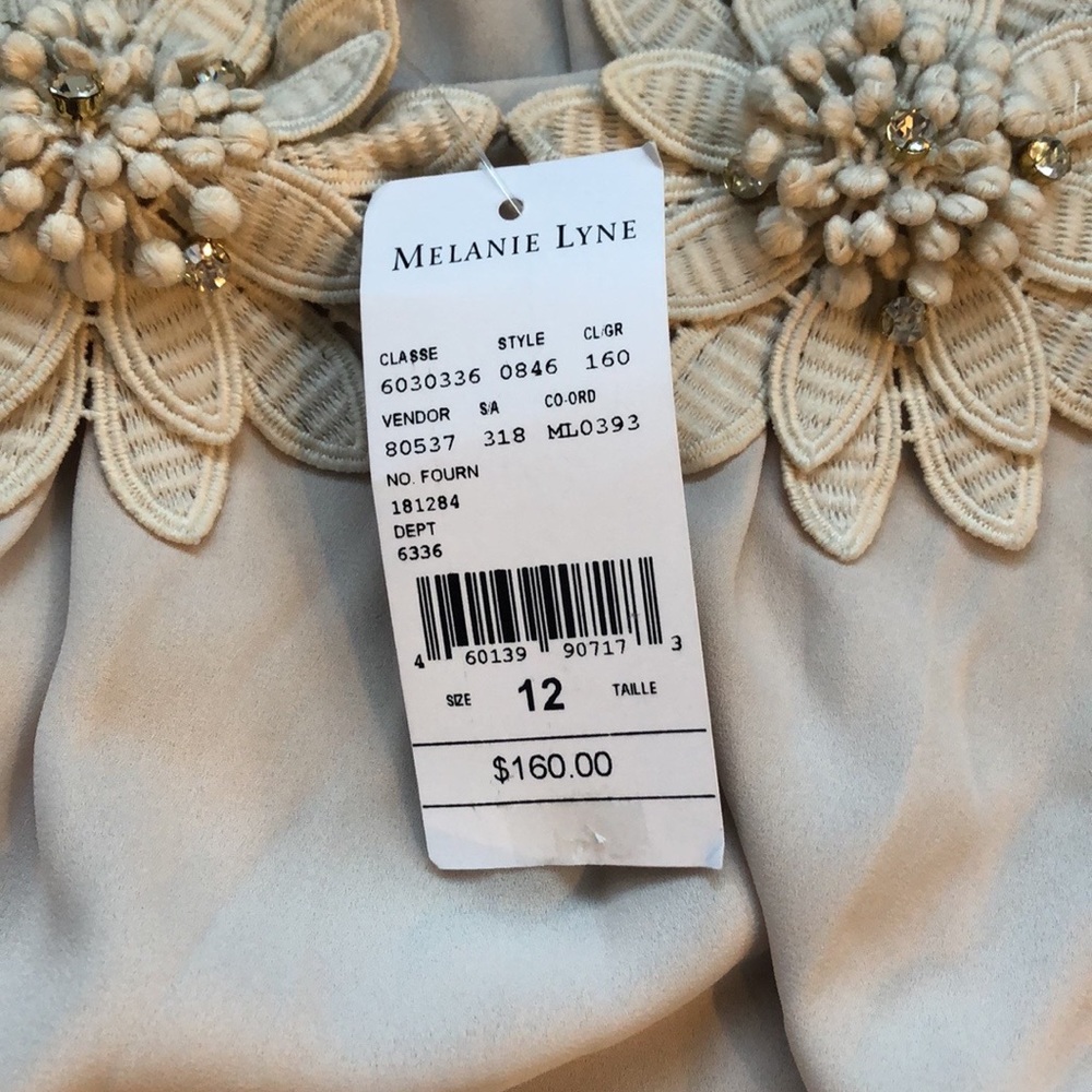 Joseph Ribkoff Champagne off the shoulder blouse - Picture 8 of 11